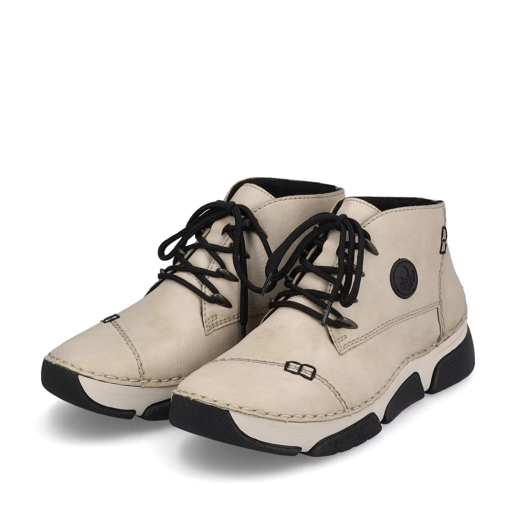 New Sznurowane Buty Damskie W Kolorze Kremowo-Bezowym Damski Niskie Buty I Kapcie