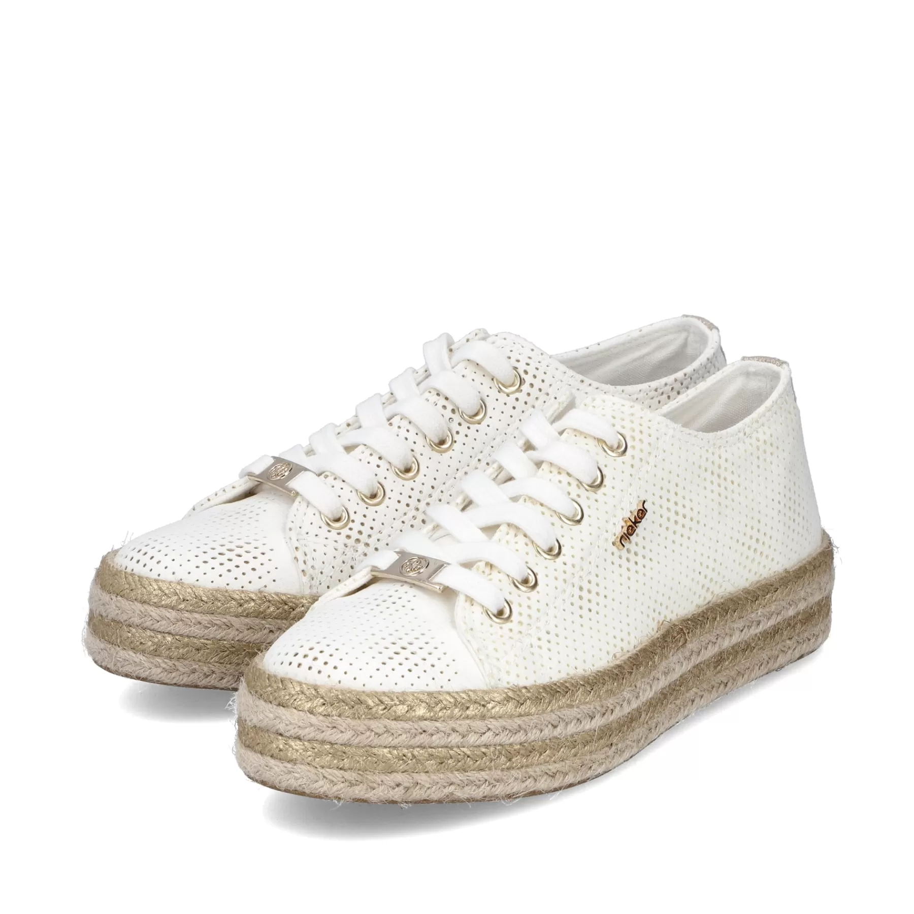 Shop Sznurowane Buty Damskie W Kolorze Labedzim Bialym Damski Niskie Buty I Kapcie