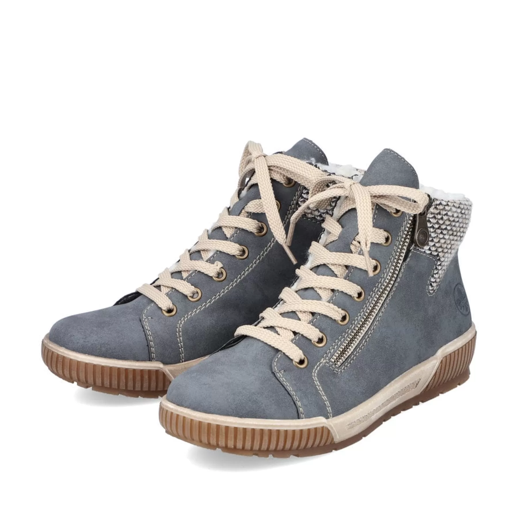 Sale Sznurowane Buty Damskie W Kolorze Niebiesko-Szarym Damski Niskie Buty I Kapcie
