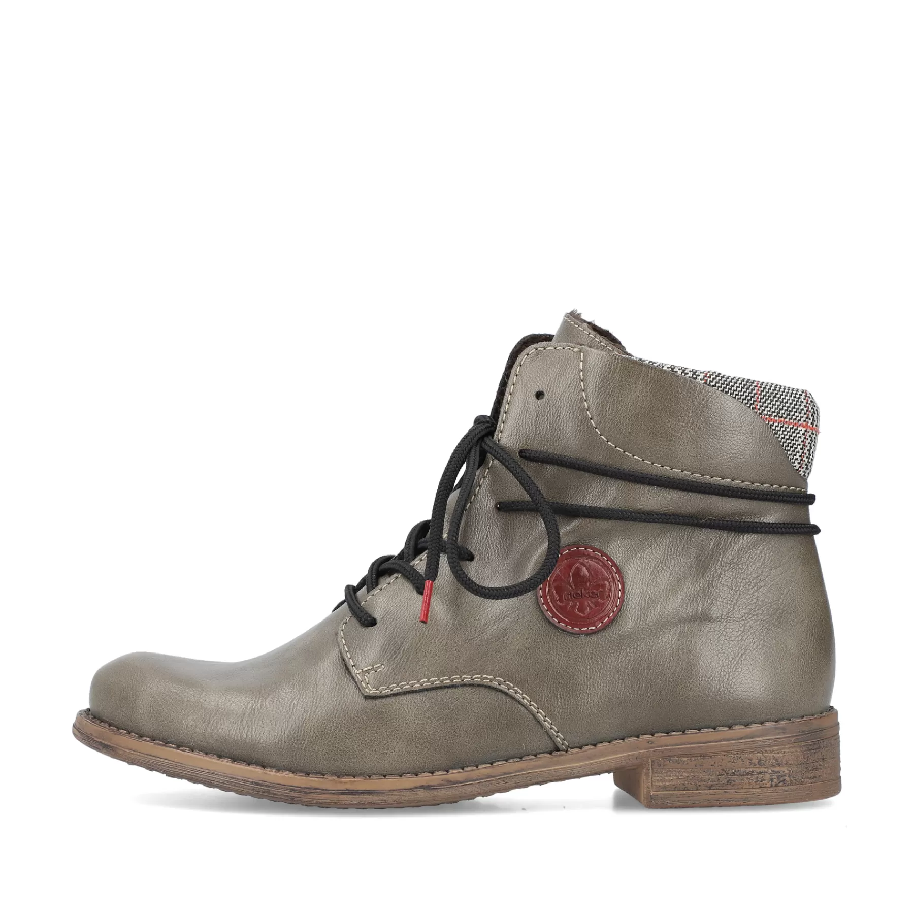 Shop Sznurowane Buty Damskie W Kolorze Szaro-Zielonym Damski Botki I Botki