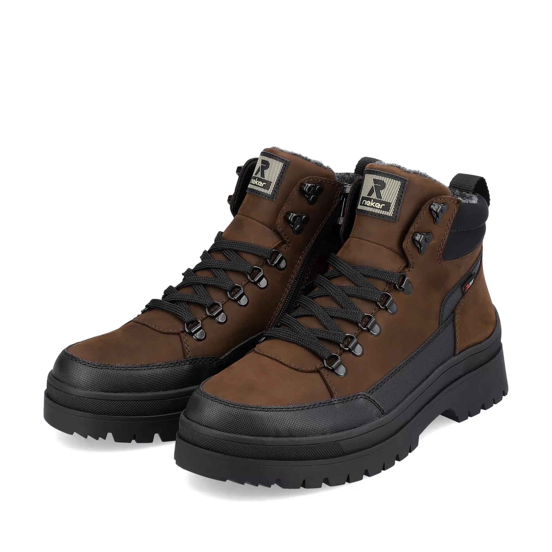 Store Sznurowane Buty Meskie Nut-Brown Noir Meskie Buty