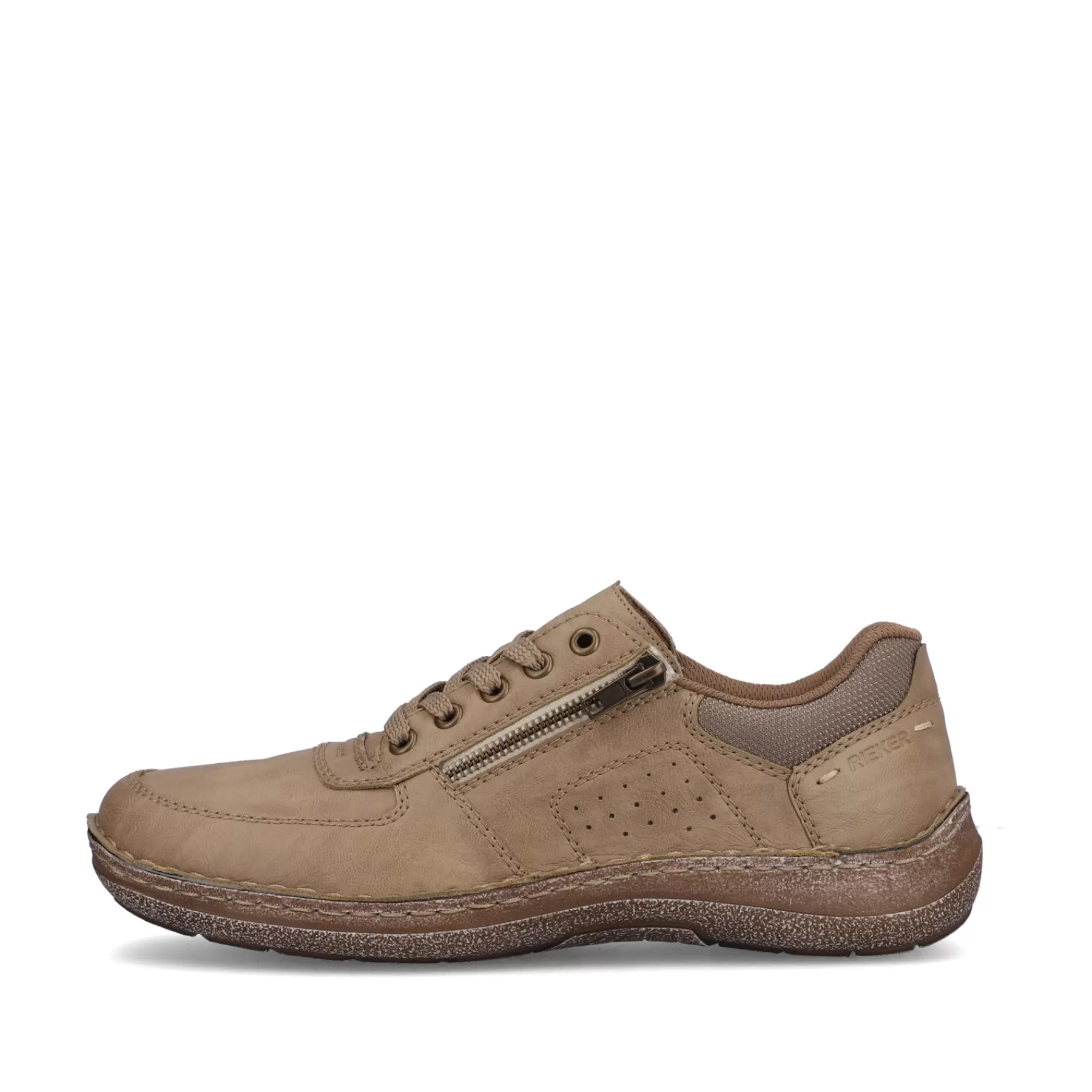 Outlet Sznurowane Buty Meskie W Kolorze Brazowo-Bezowym Meskie Niskie Buty I Kapcie