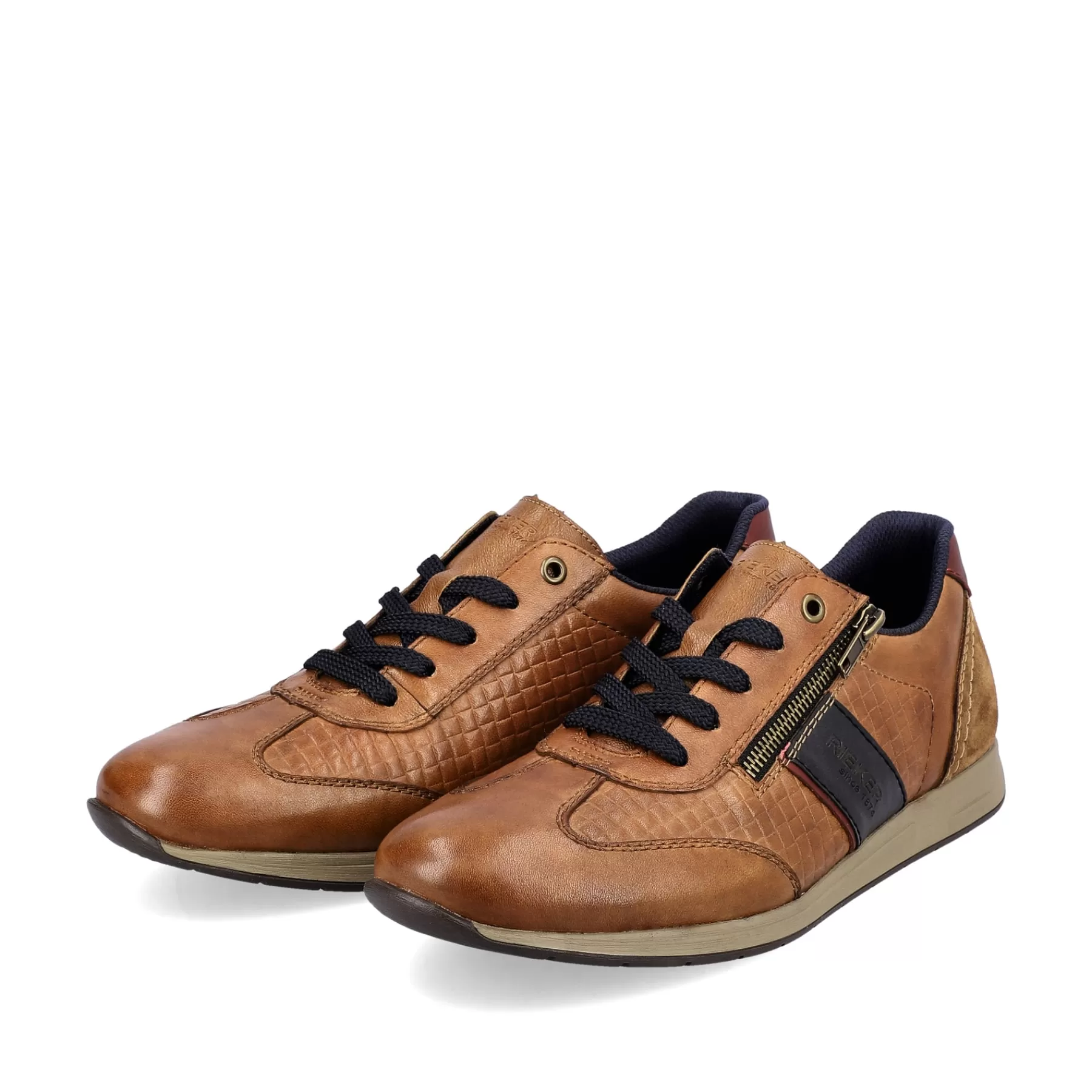 Discount Sznurowane Buty Meskie W Kolorze Brazowo-Czarnym Meskie Niskie Buty I Kapcie