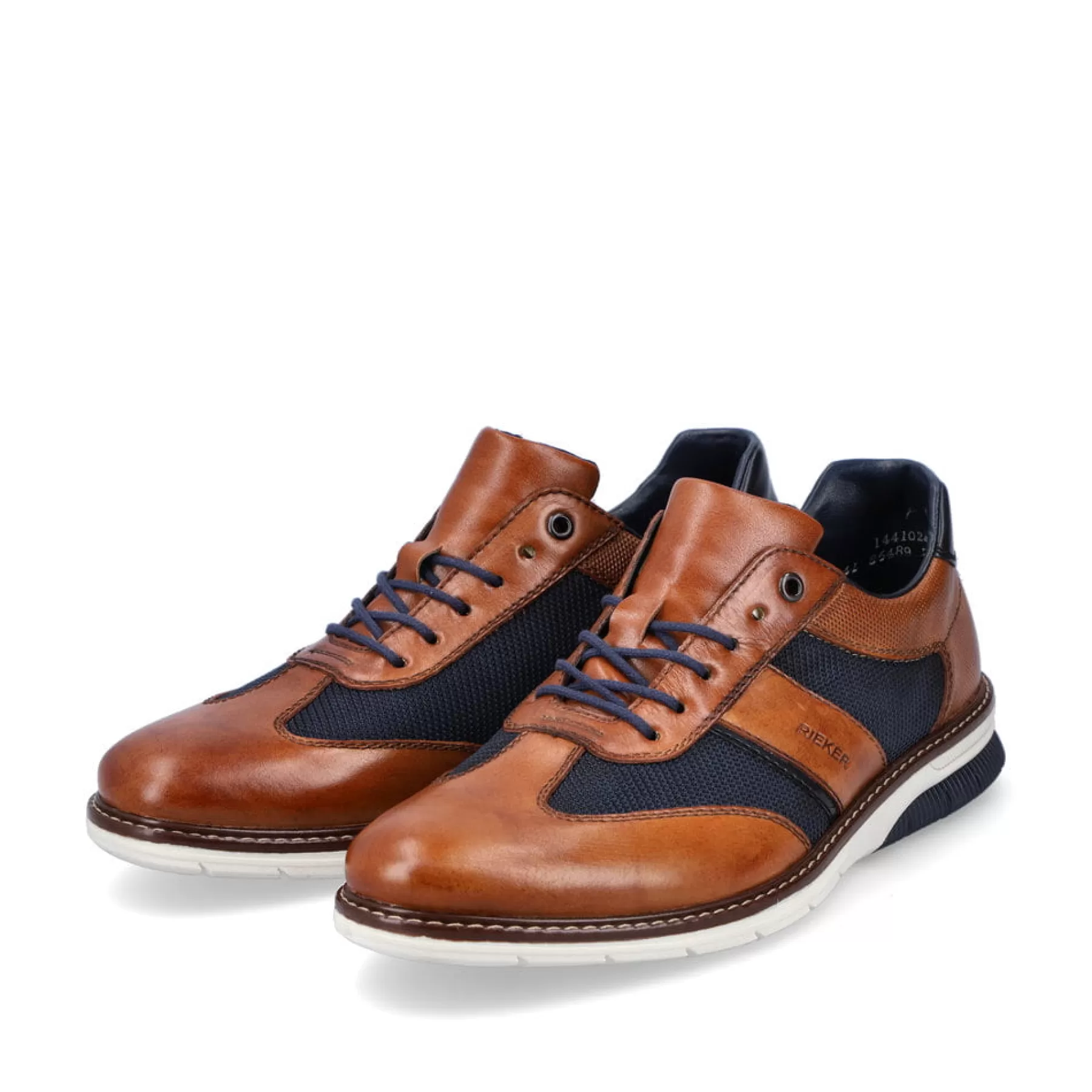 Shop Sznurowane Buty Meskie W Kolorze Cynamonowo-Brazowo-Oceanicznym Meskie Niskie Buty I Kapcie
