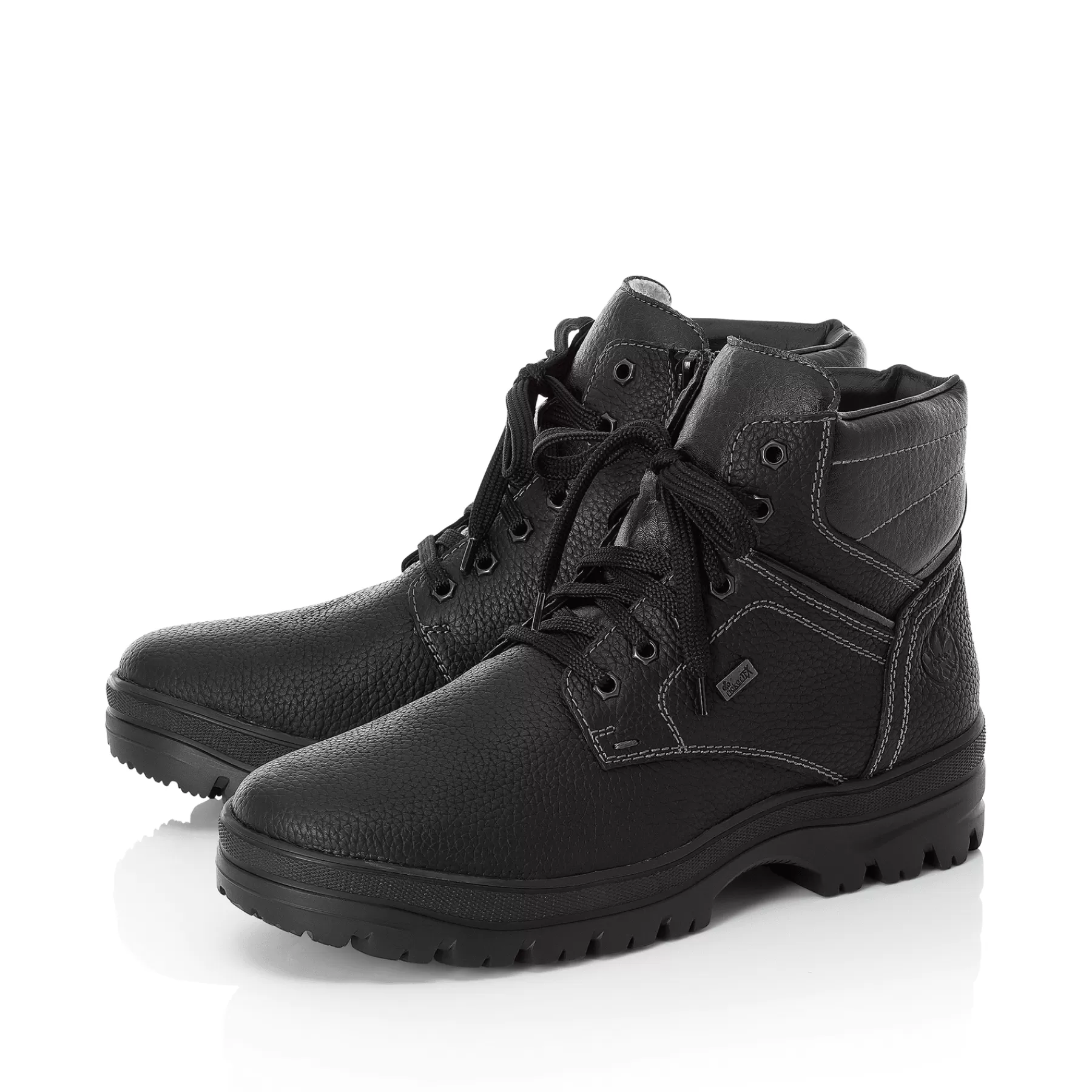Outlet Sznurowane Buty Meskie W Kolorze Glebokiej Czerni Meskie Buty