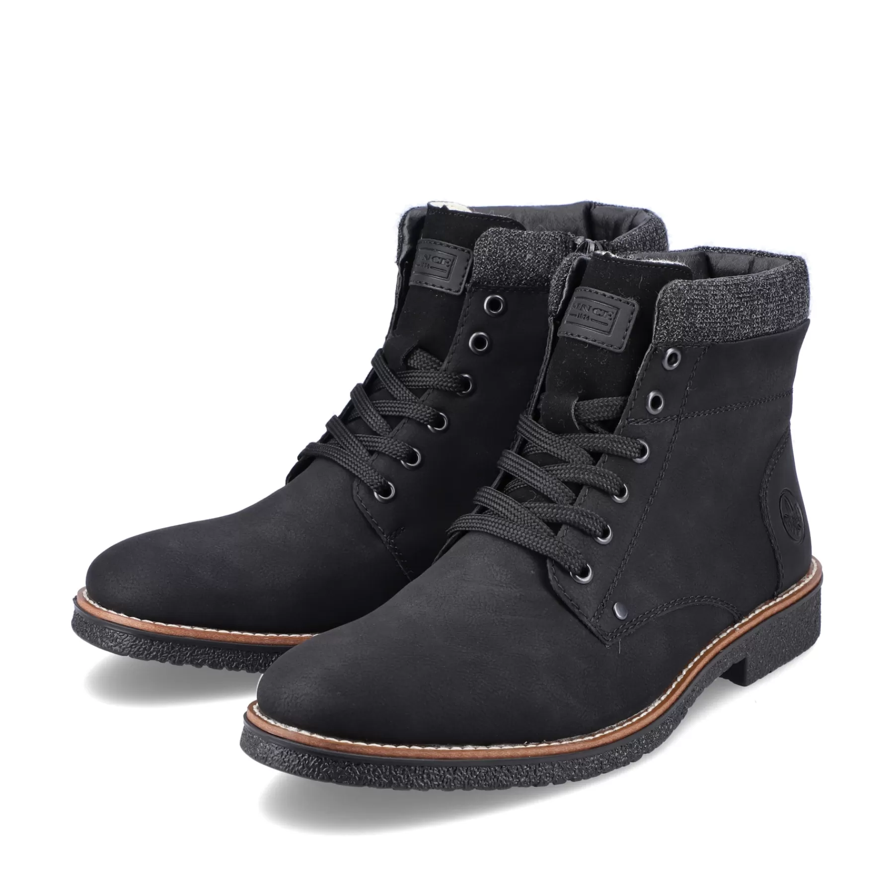 Best Sznurowane Buty Meskie W Kolorze Glebokiej Czerni Meskie Buty
