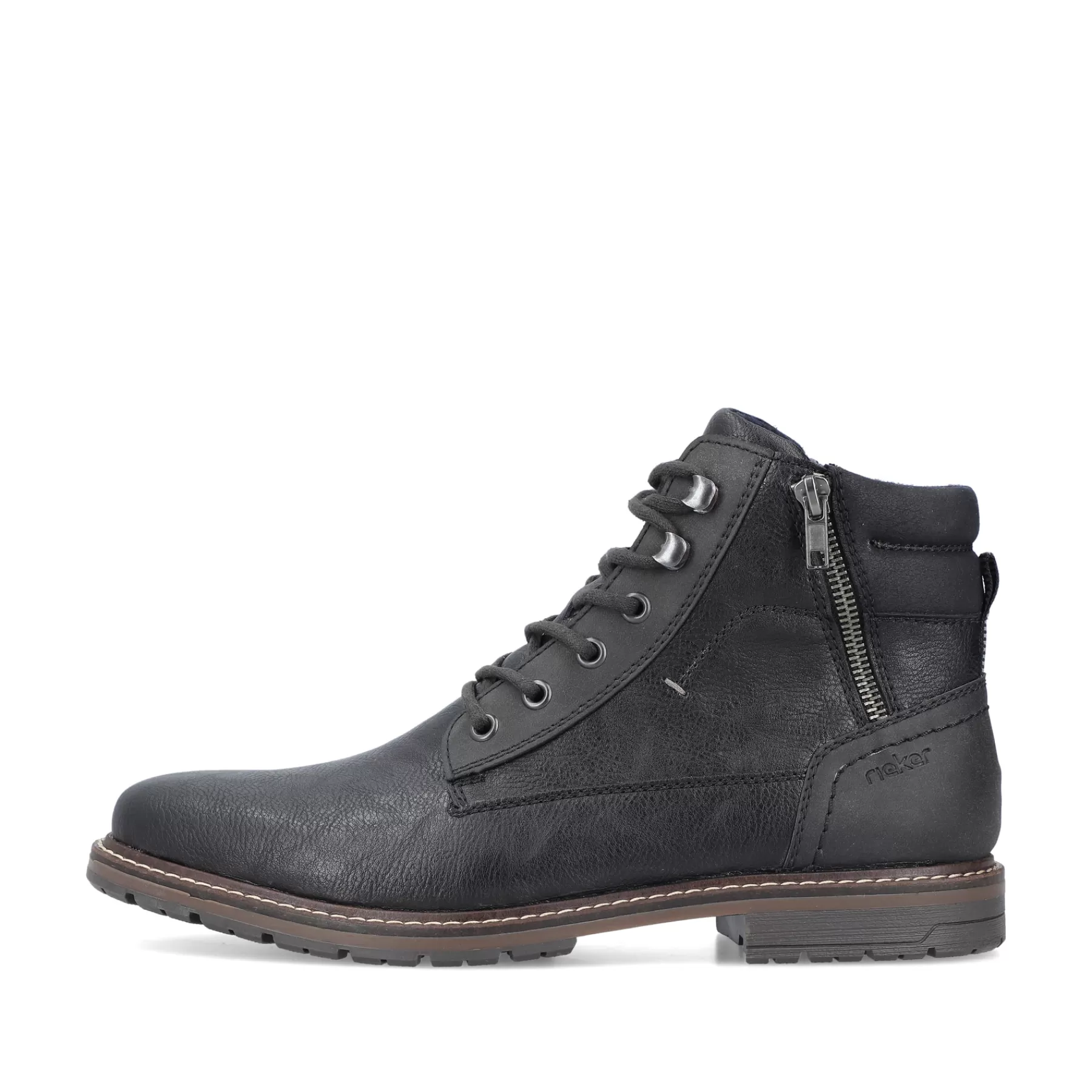 Outlet Sznurowane Buty Meskie W Kolorze Grafitowo-Czarnym Meskie Buty
