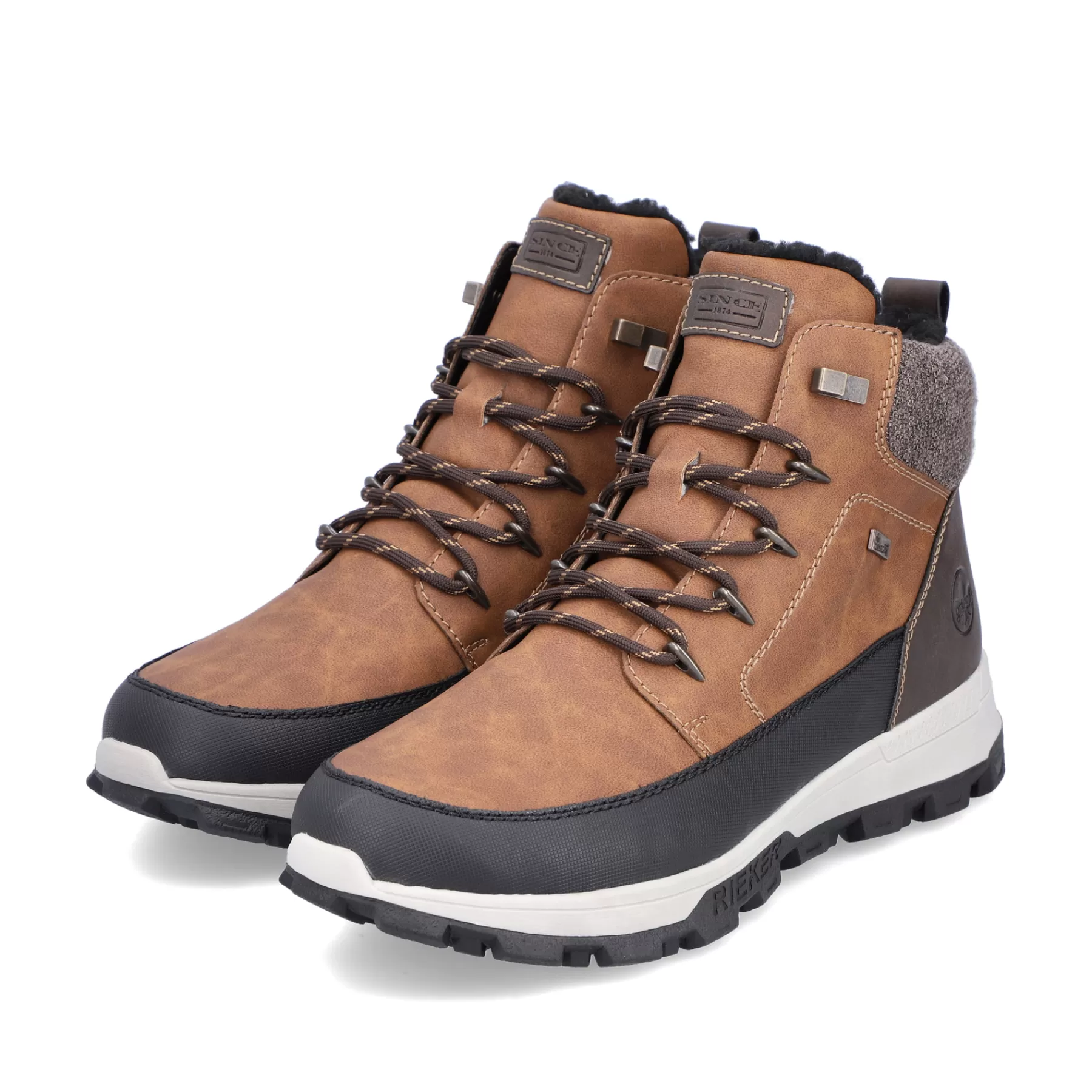 Fashion Sznurowane Buty Meskie W Kolorze Karmelowo-Brazowym Meskie Buty