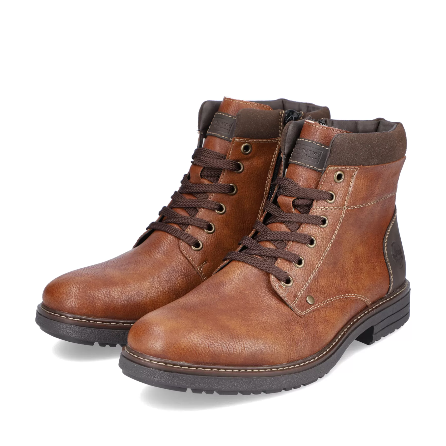 Fashion Sznurowane Buty Meskie W Kolorze Karmelowo-Brazowym Meskie Buty