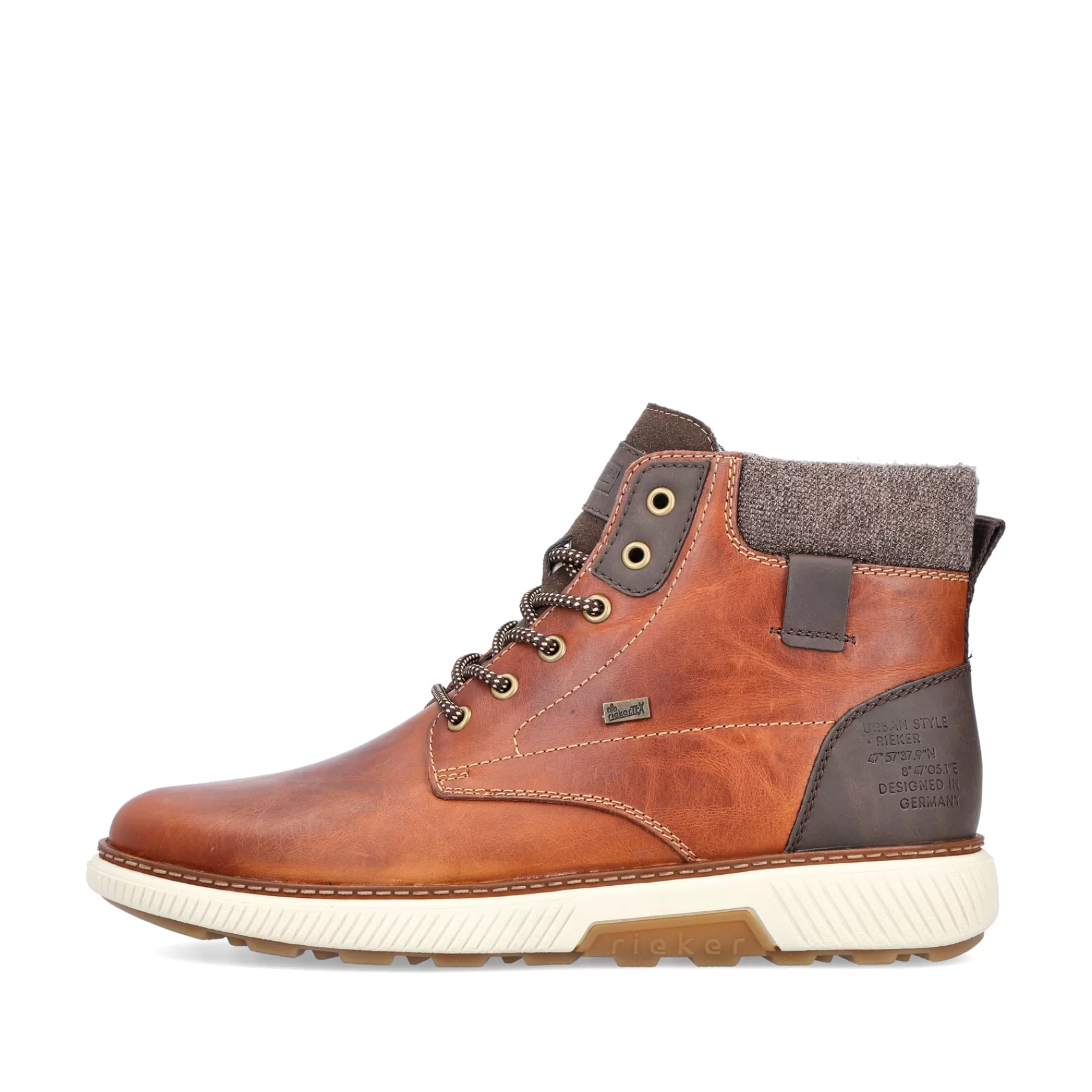 Store Sznurowane Buty Meskie W Kolorze Karmelowo-Brazowym Meskie Buty