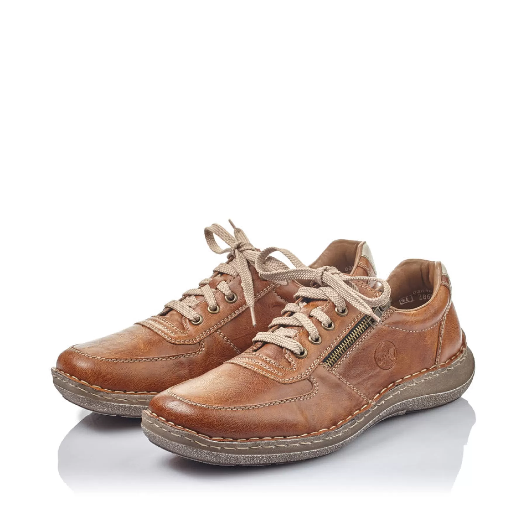 Store Sznurowane Buty Meskie W Kolorze Karmelowo-Brazowym Meskie Niskie Buty I Kapcie
