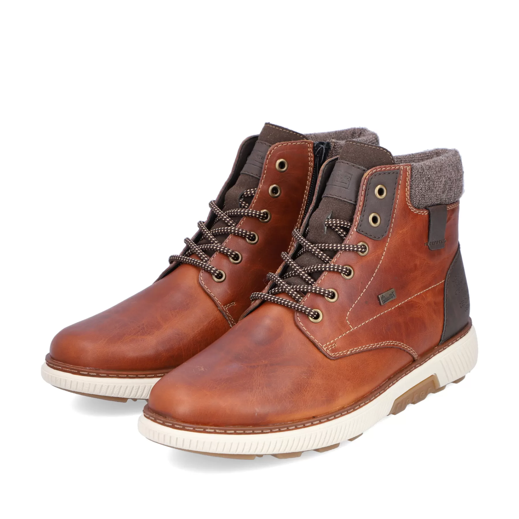 Store Sznurowane Buty Meskie W Kolorze Karmelowo-Brazowym Meskie Buty