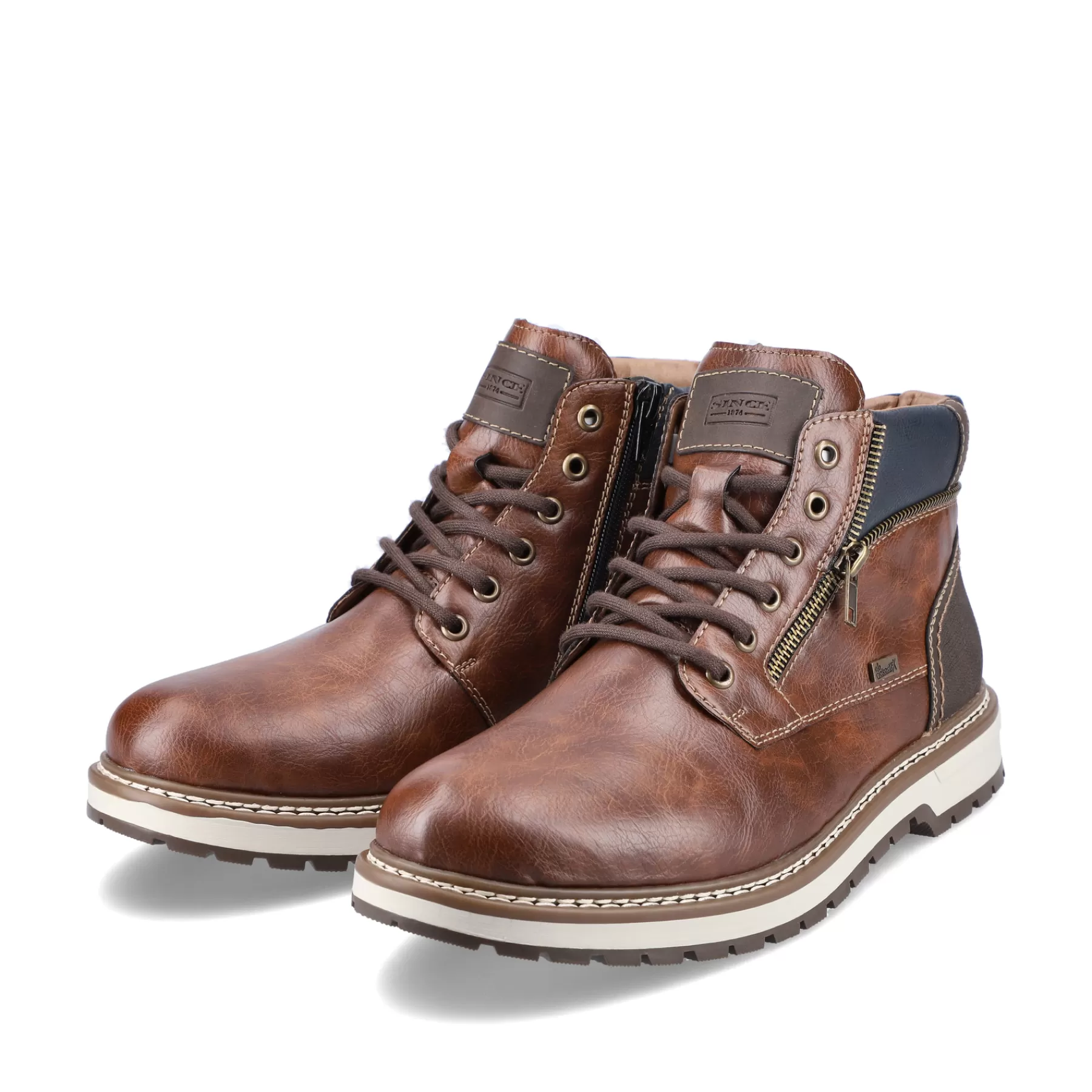 Shop Sznurowane Buty Meskie W Kolorze Kasztanowo-Brazowym Meskie Buty