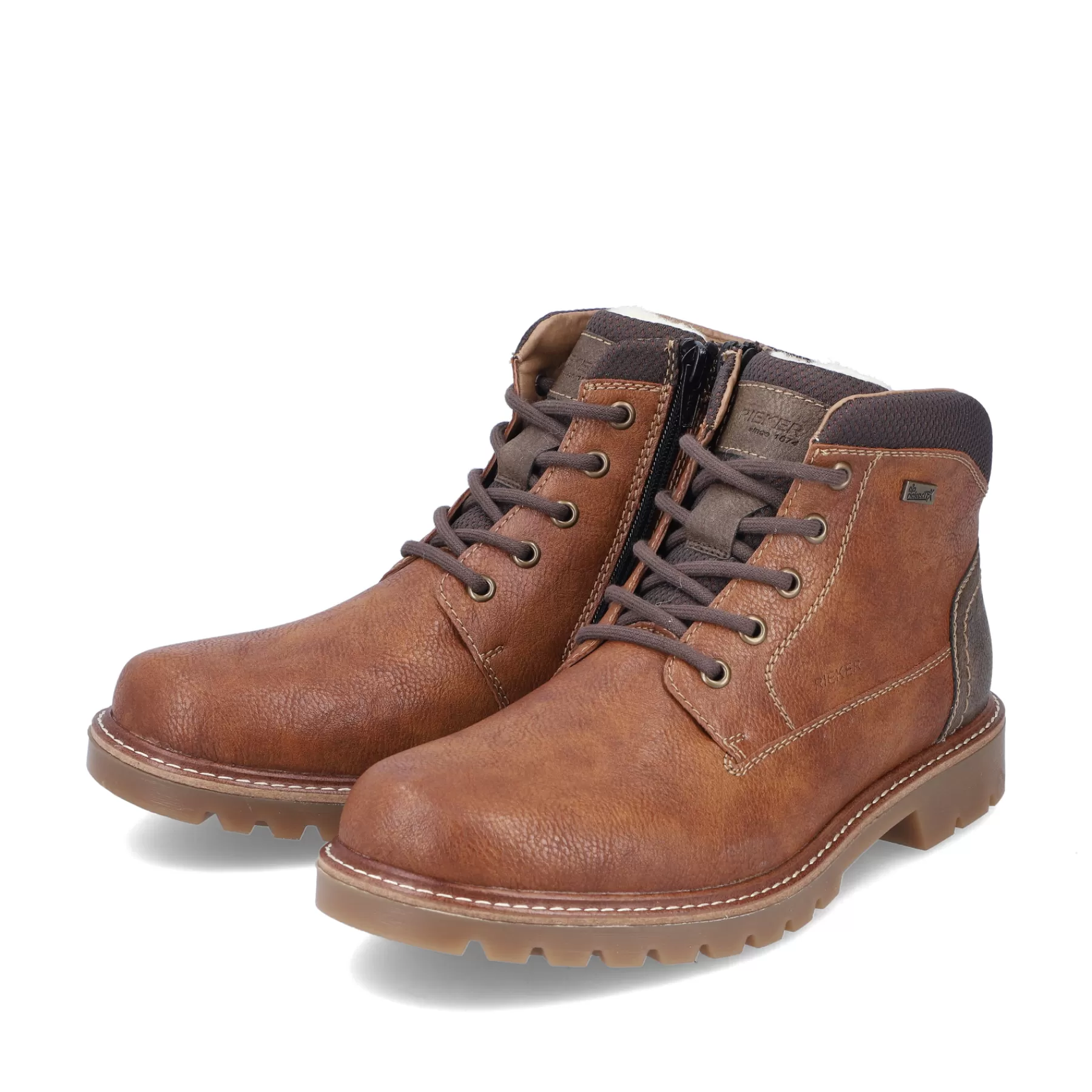 New Sznurowane Buty Meskie W Kolorze Nugatowo-Brazowym Meskie Buty