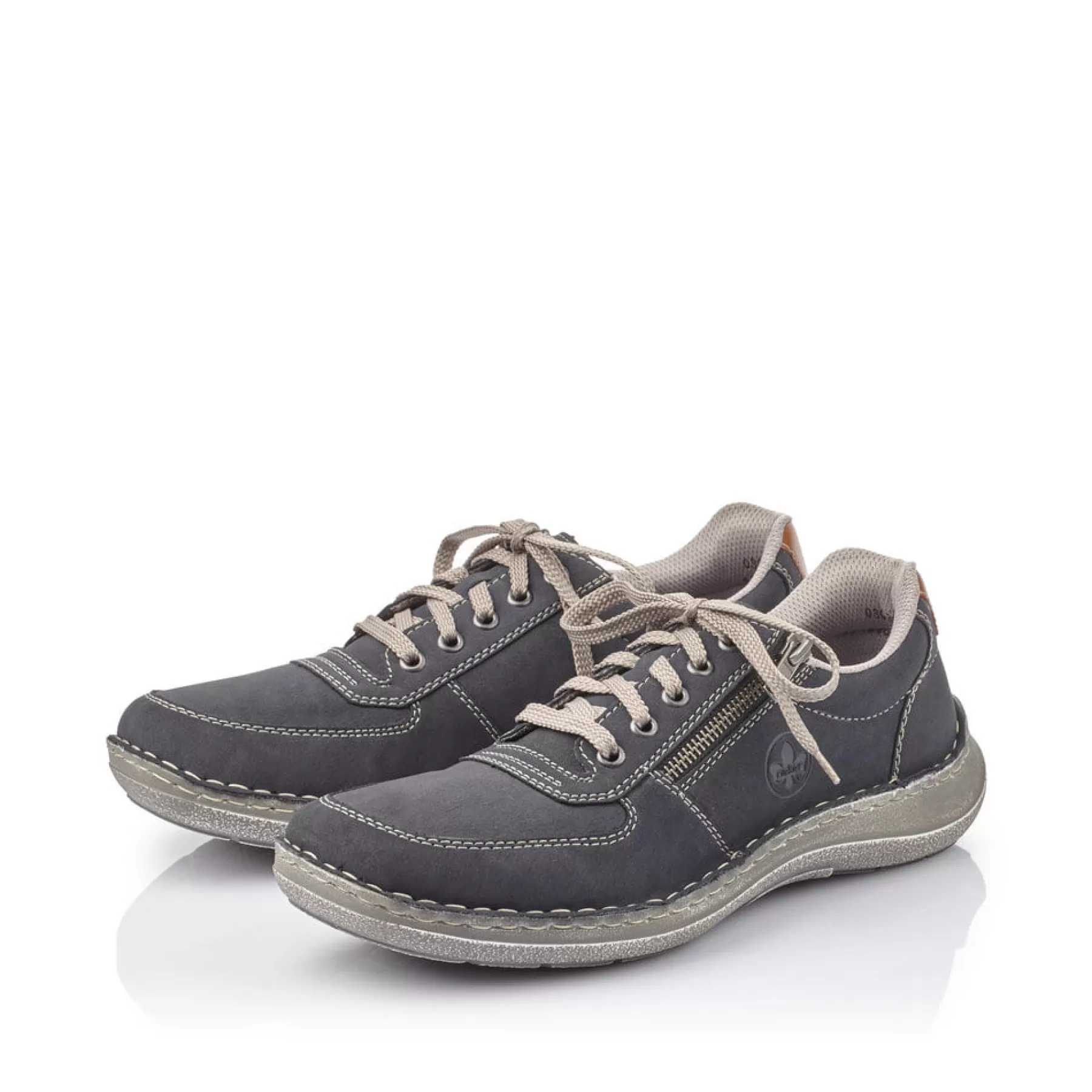 Clearance Sznurowane Buty Meskie W Kolorze Oceanicznym Niebiesko-Szarym Meskie Niskie Buty I Kapcie