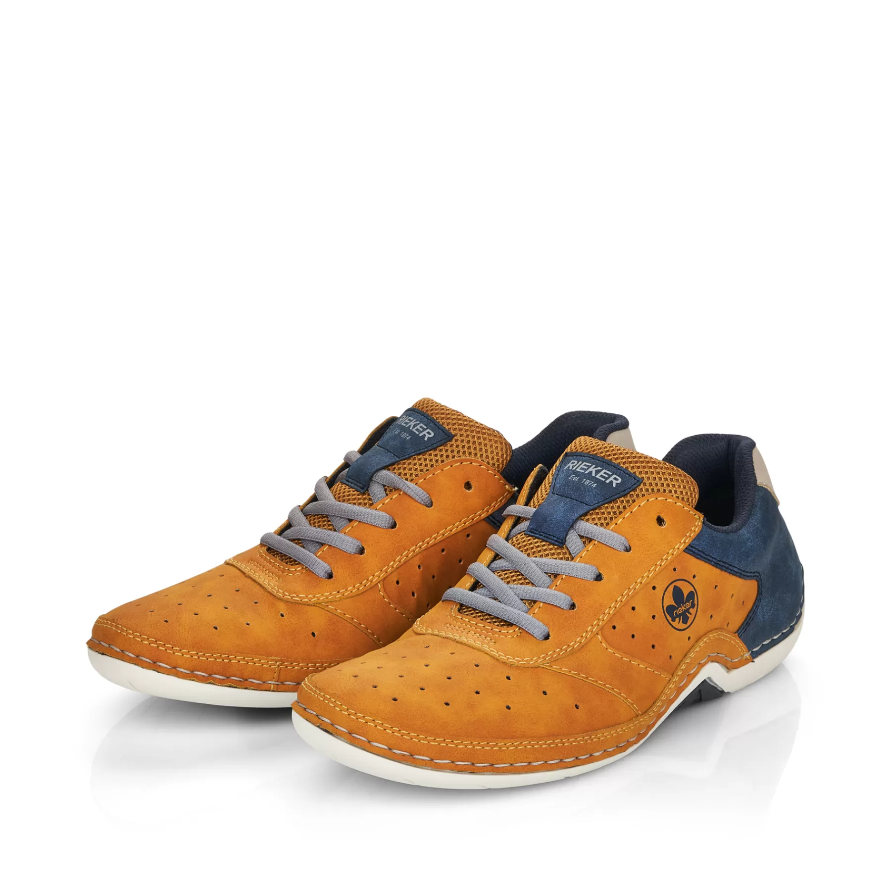 Sale Sznurowane Buty Meskie W Kolorze Zlotym Zolto-Niebieskim Meskie Niskie Buty I Kapcie