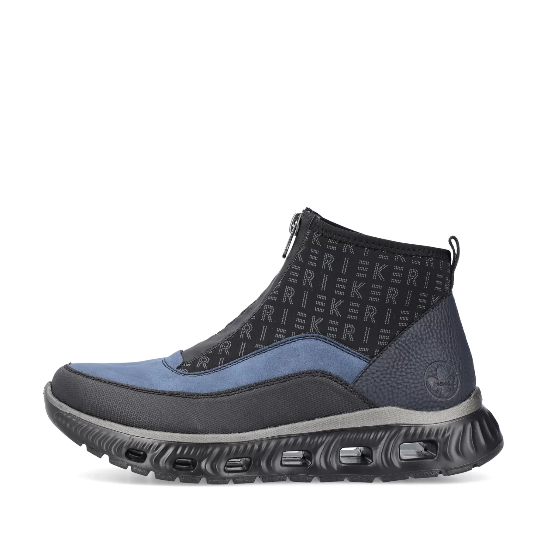 Fashion Wysokie Tenisowki Damskie W Kolorze Asfaltowo-Czarno-Oceanicznym Damski Trampki
