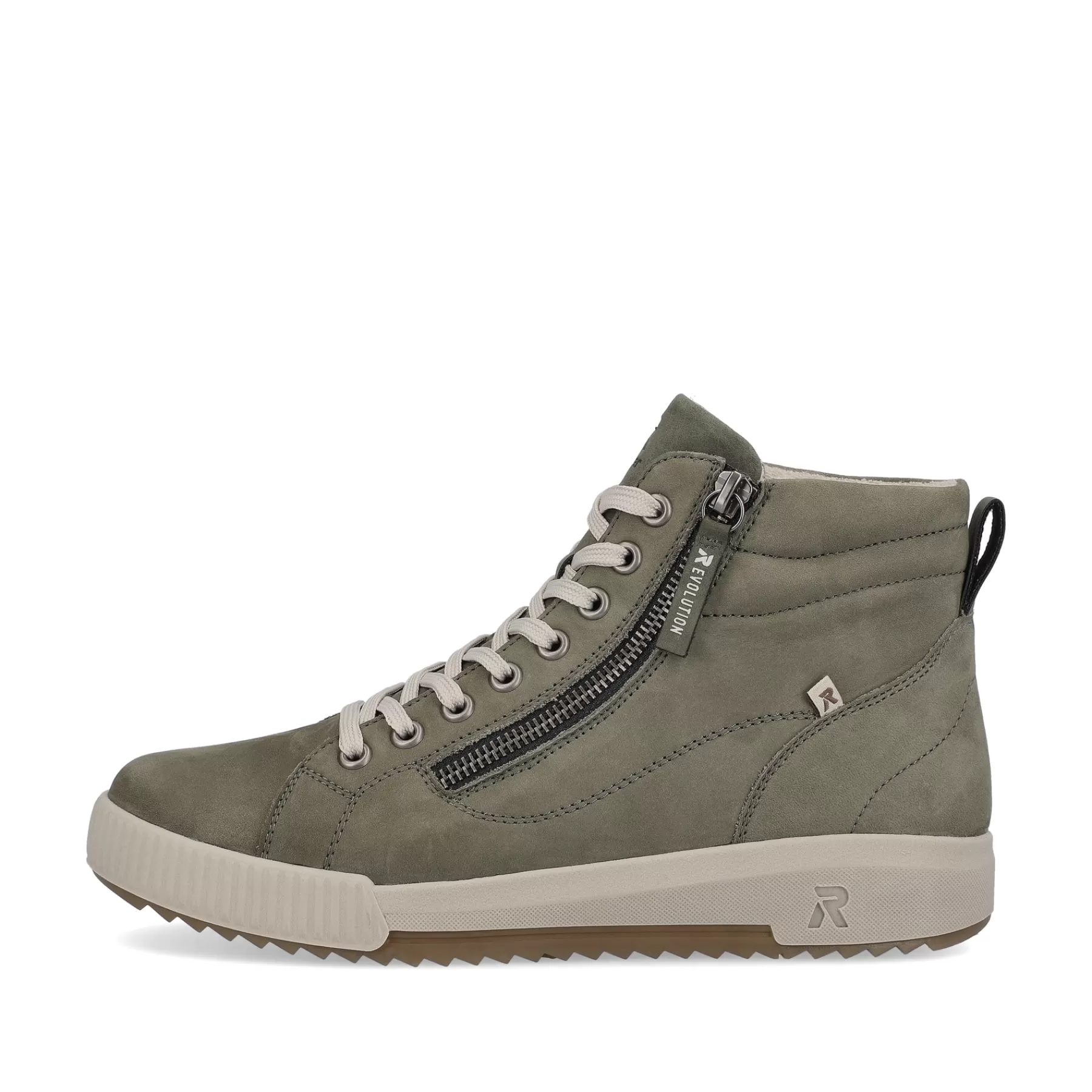 New Wysokie Tenisowki Damskie W Kolorze Khaki W Kolorze Zielonym Damski Trampki