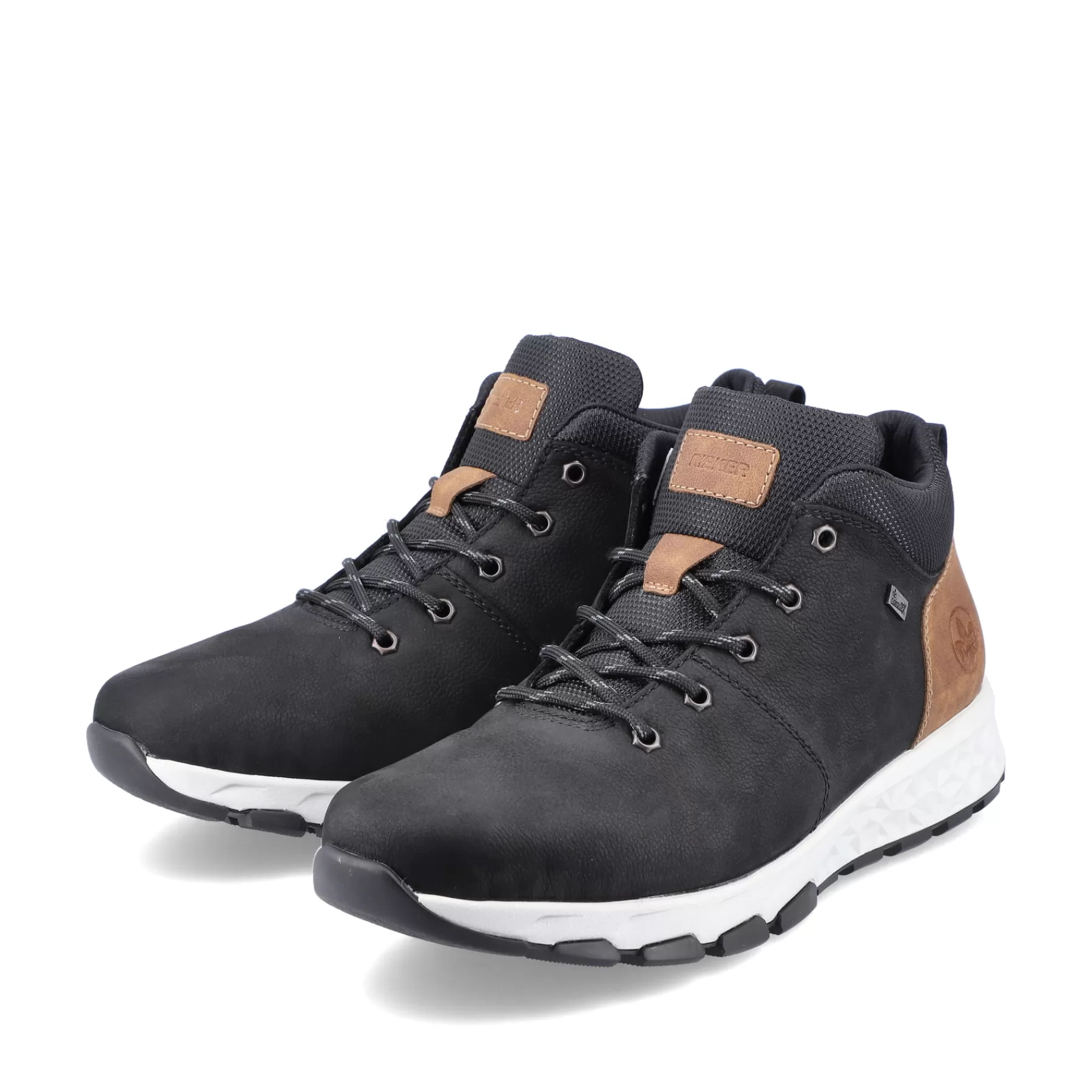 Fashion Wysokie Tenisowki Meskie W Kolorze Czarno-Brazowym Meskie Trampki